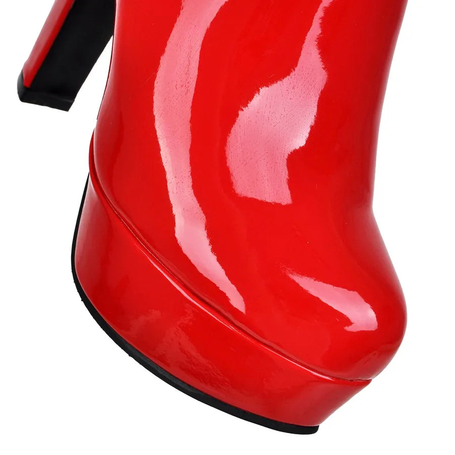 Shiny Over-Knee-Stiefel