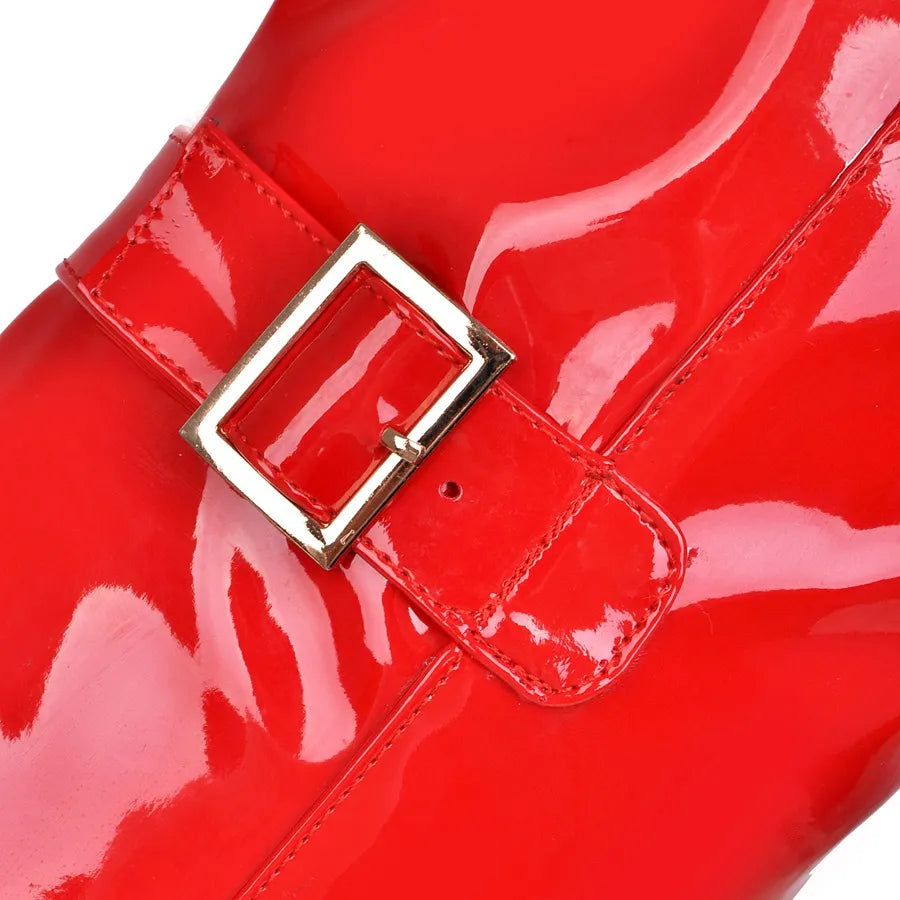 Shiny Over-Knee-Stiefel