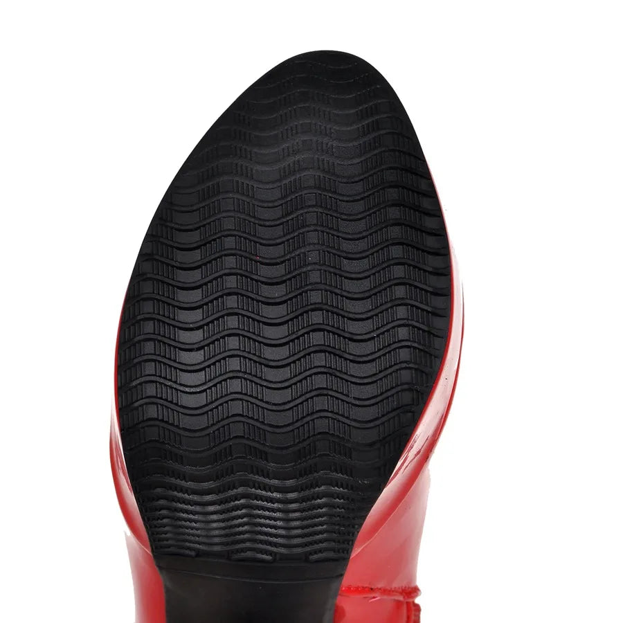 Shiny Over-Knee-Stiefel