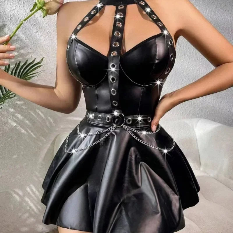 Leder Kleid