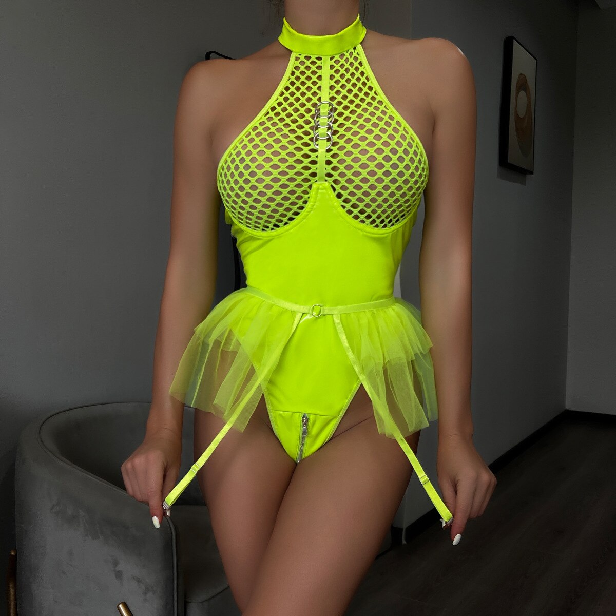 Shiny Body mit Spitze