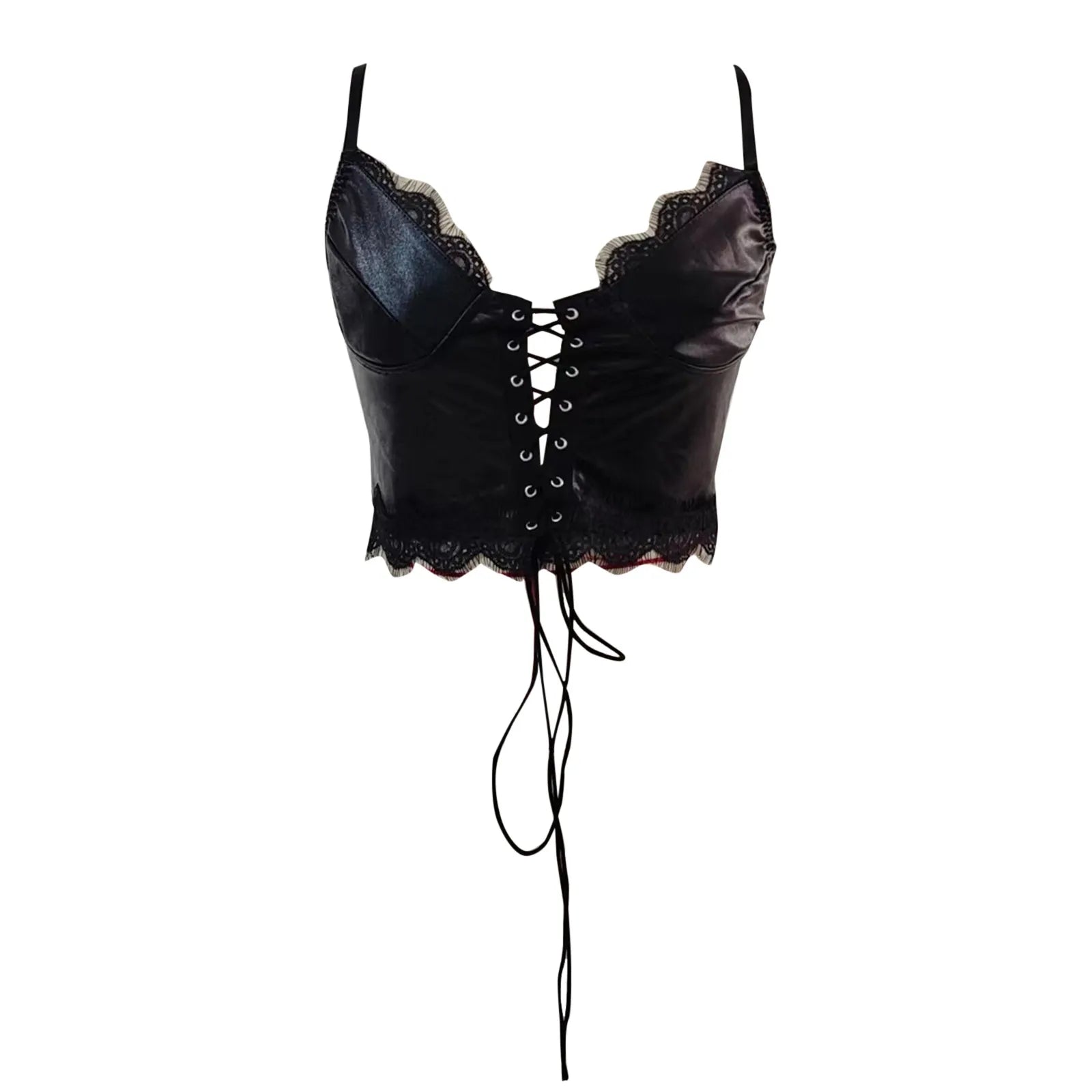 Leather Crop-Top