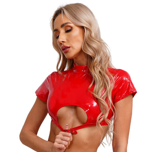 Shiny Crop-Top