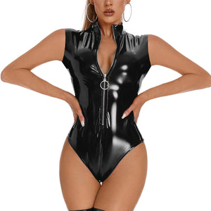 Shiny Body mit Zipper