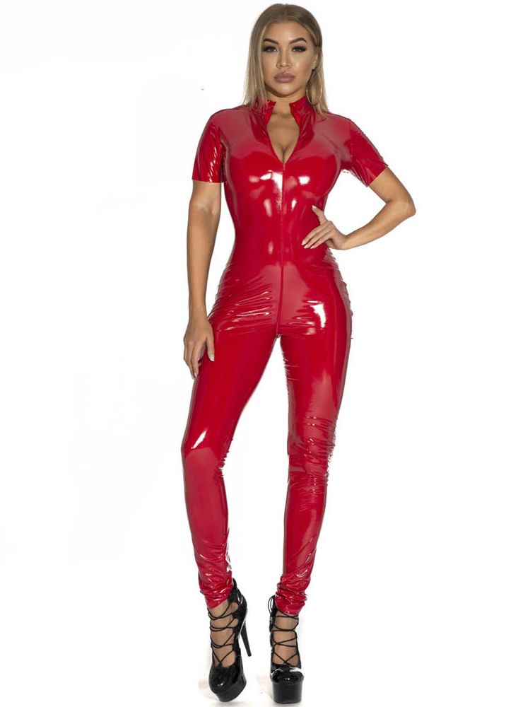 Shiny catsuit