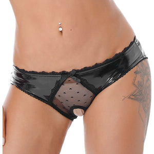 Shiny Panties mit offenem Schritt