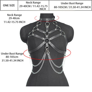 Leather Harness Bra