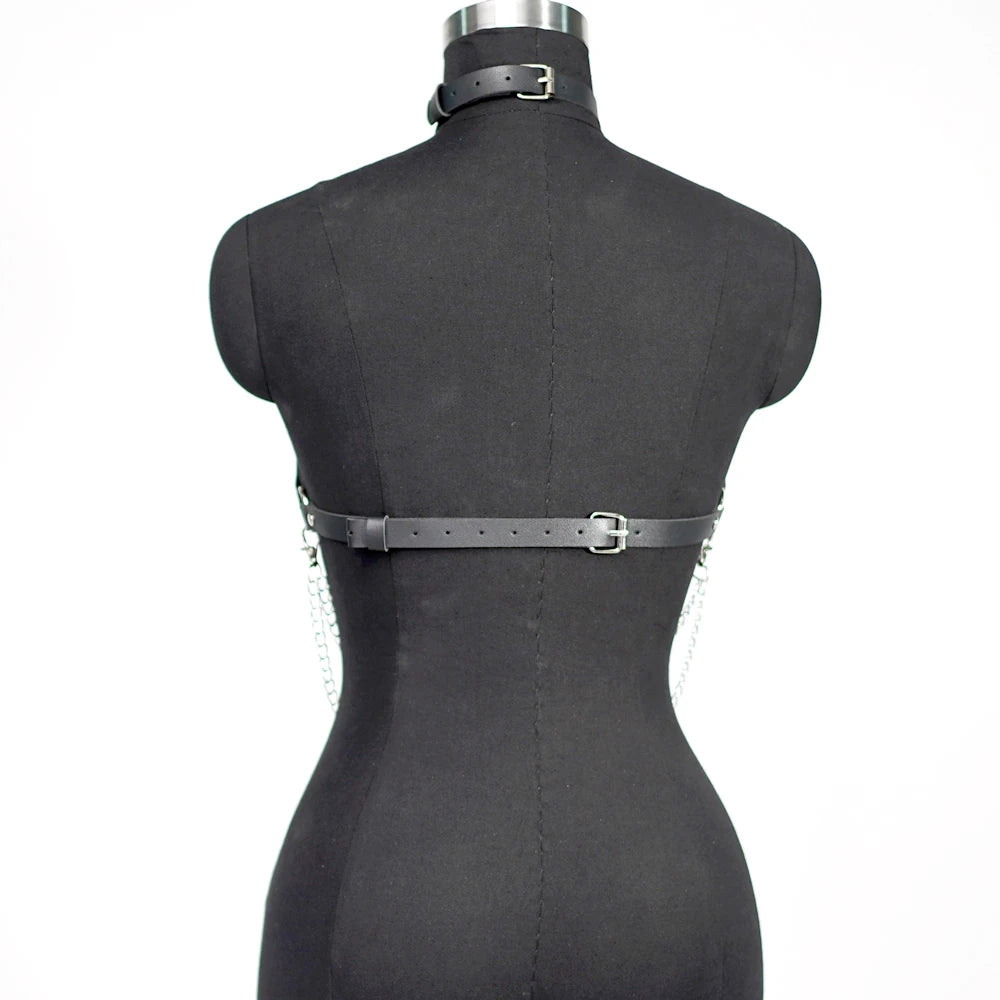 Leather Harness Bra