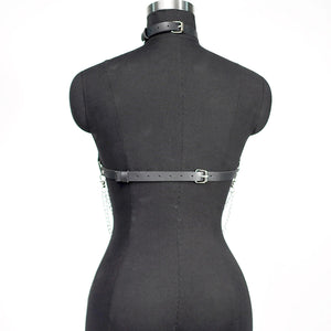 Leather Harness Bra