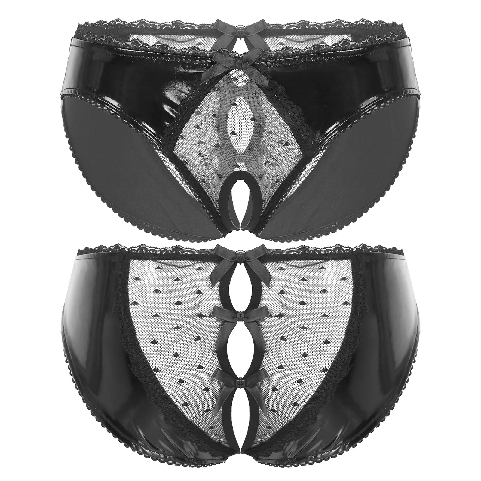 Shiny Panties mit offenem Schritt
