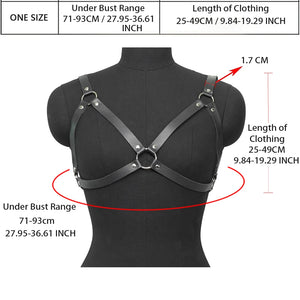 Leather Harness Bra