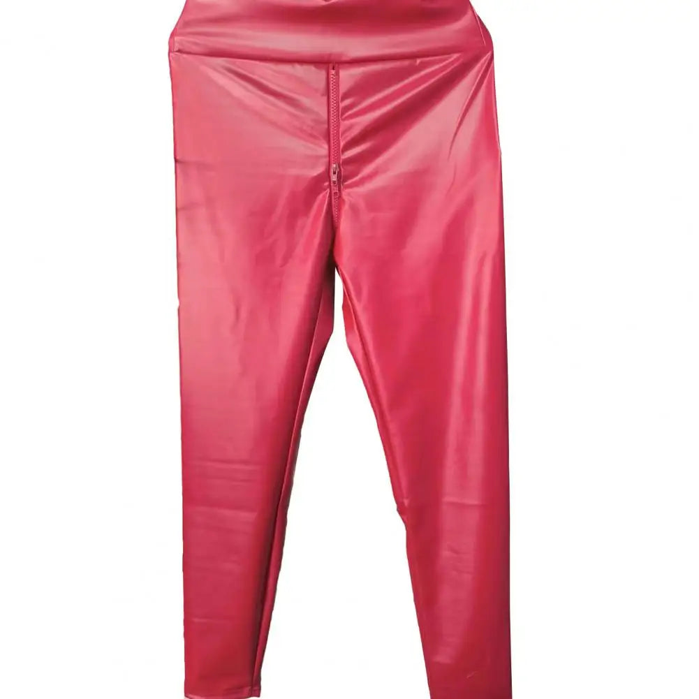 Shiny Leggings mit Reißverschluss