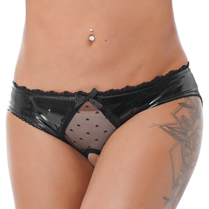 Shiny Panties mit offenem Schritt